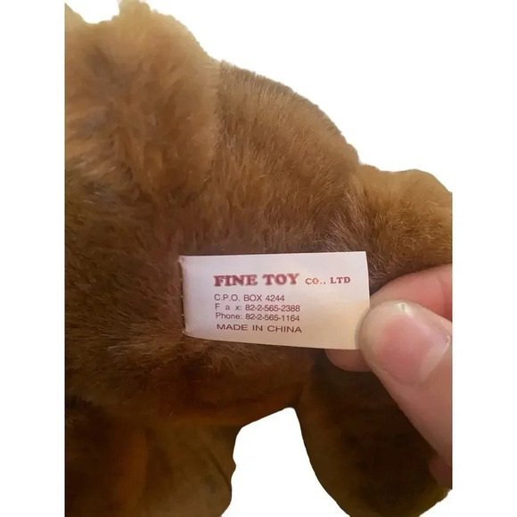 Fine Toy Teddy Bear Plush Brown Stuffed Animal Bear American USA - Picture 4 of 5